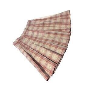 Vintage Barbie Pretty in Pink Plaid Pleated Mini Skirt School Girl Brittney Sz M